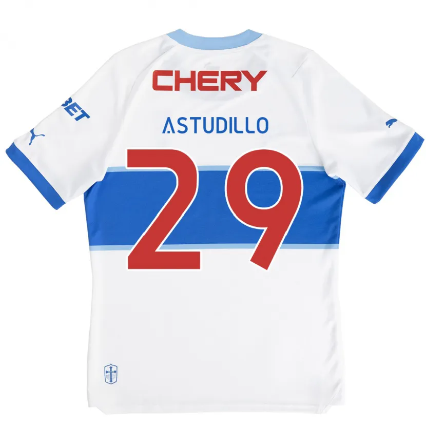 Danxen Kinder Aaron Astudillo #29 Weiß Blau Heimtrikot Trikot 2024/25 T-Shirt Schweiz