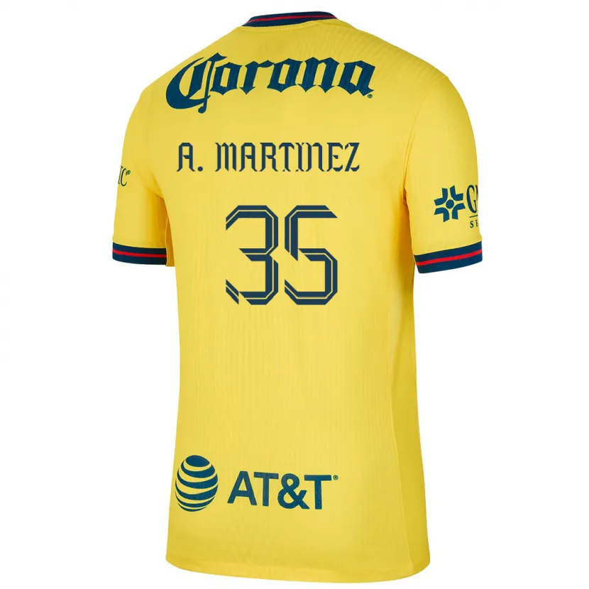 Danxen Kinder Arturo Martínez #35 Gelb Blau Heimtrikot Trikot 2024/25 T-Shirt Schweiz