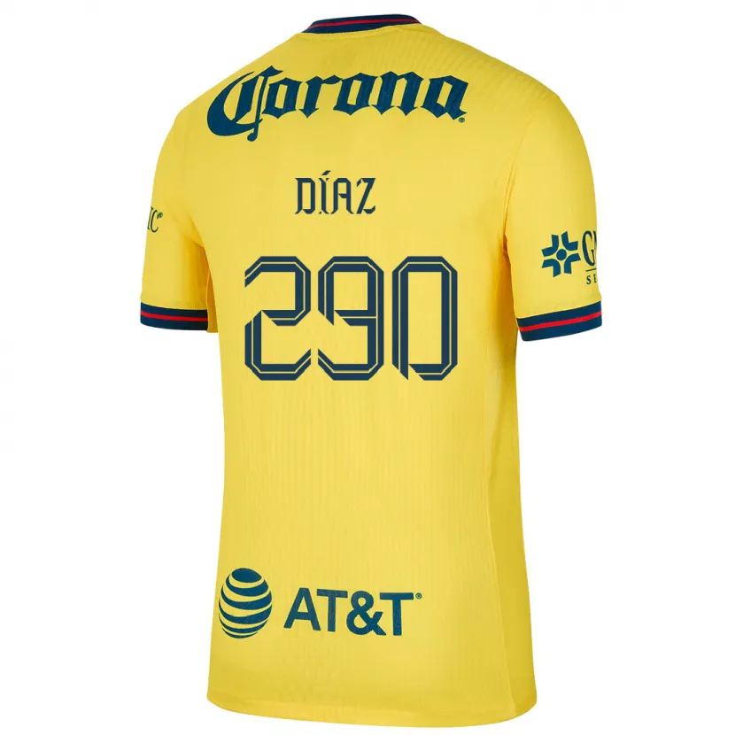 Danxen Kinder Julio Díaz #290 Gelb Blau Heimtrikot Trikot 2024/25 T-Shirt Schweiz