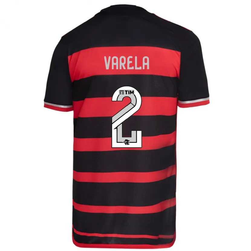 Danxen Kinder Guillermo Varela #2 Rot Schwarz Heimtrikot Trikot 2024/25 T-Shirt Schweiz