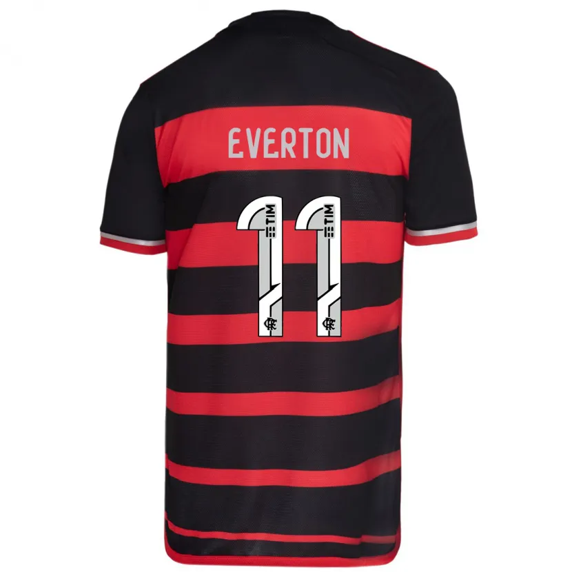 Danxen Kinder Everton #11 Rot Schwarz Heimtrikot Trikot 2024/25 T-Shirt Schweiz