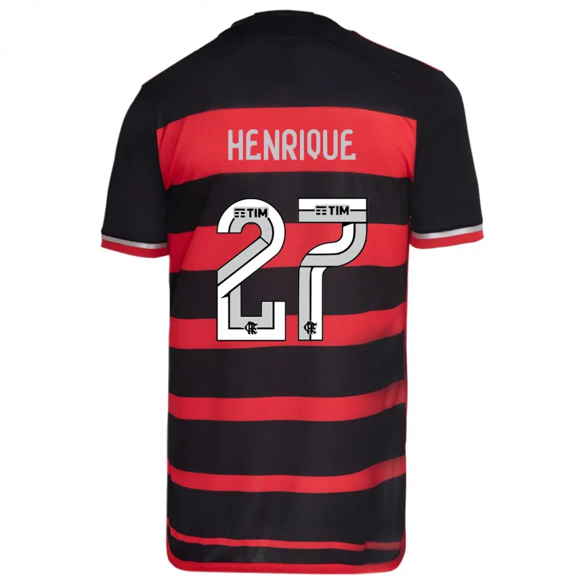 Danxen Kinder Bruno Henrique #27 Rot Schwarz Heimtrikot Trikot 2024/25 T-Shirt Schweiz