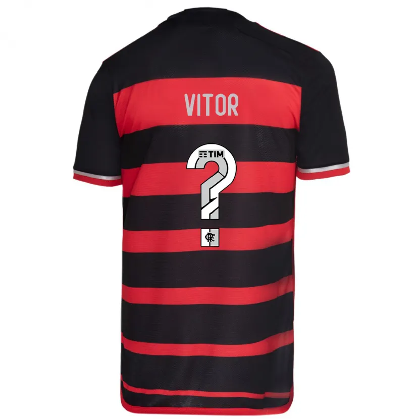 Danxen Kinder João Vitor #0 Rot Schwarz Heimtrikot Trikot 2024/25 T-Shirt Schweiz