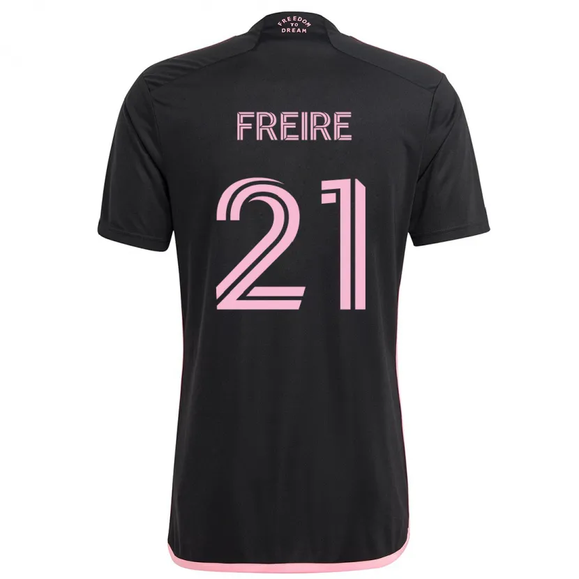 Danxen Kinder Nicolás Freire #21 Schwarz Auswärtstrikot Trikot 2024/25 T-Shirt Schweiz