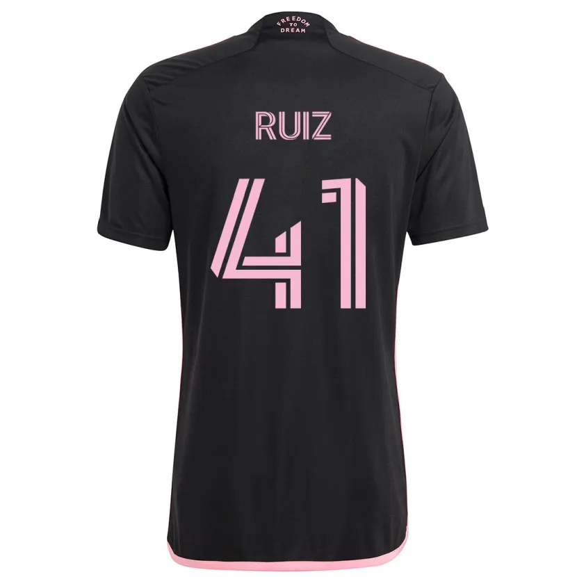 Danxen Kinder David Ruíz #41 Schwarz Auswärtstrikot Trikot 2024/25 T-Shirt Schweiz