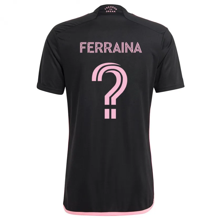 Danxen Kinder Giovanni Ferraina #0 Schwarz Auswärtstrikot Trikot 2024/25 T-Shirt Schweiz