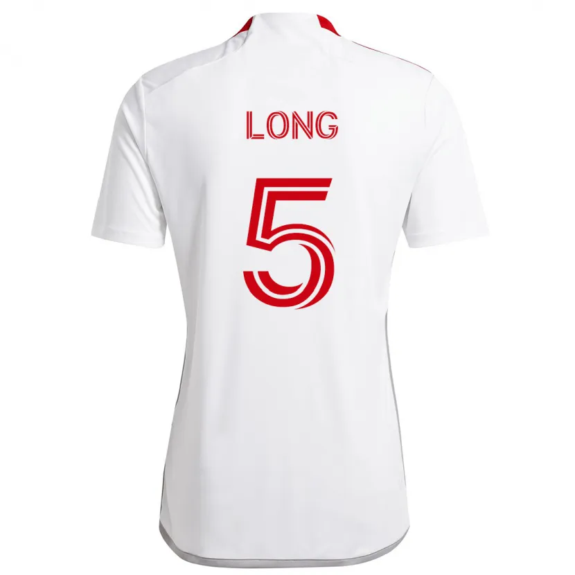 Danxen Kinder Kevin Long #5 Weiß Rot Auswärtstrikot Trikot 2024/25 T-Shirt Schweiz