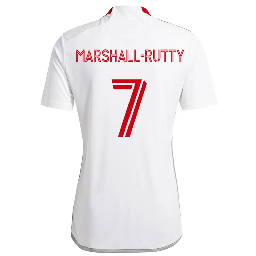 Danxen Kinder Jahkeele Marshall-Rutty #7 Weiß Rot Auswärtstrikot Trikot 2024/25 T-Shirt Schweiz