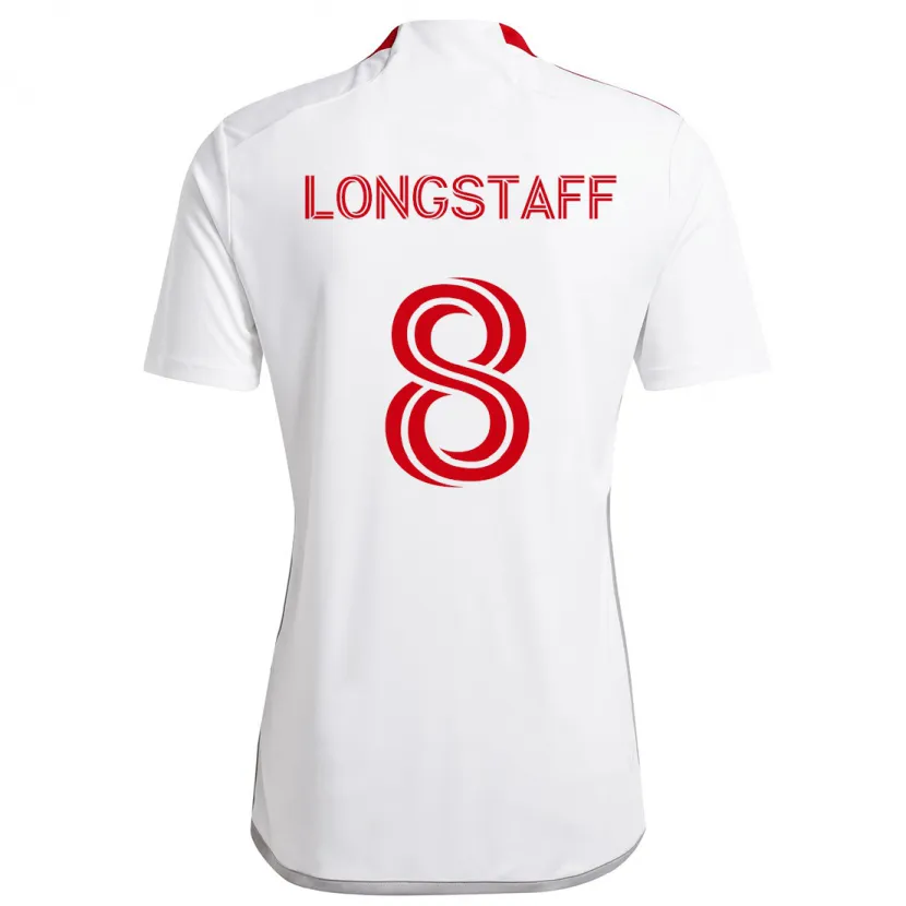 Danxen Kinder Matty Longstaff #8 Weiß Rot Auswärtstrikot Trikot 2024/25 T-Shirt Schweiz