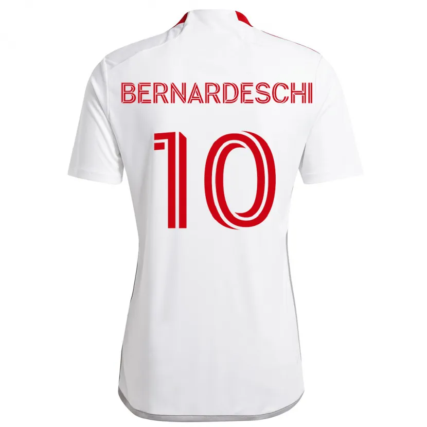 Danxen Kinder Federico Bernardeschi #10 Weiß Rot Auswärtstrikot Trikot 2024/25 T-Shirt Schweiz