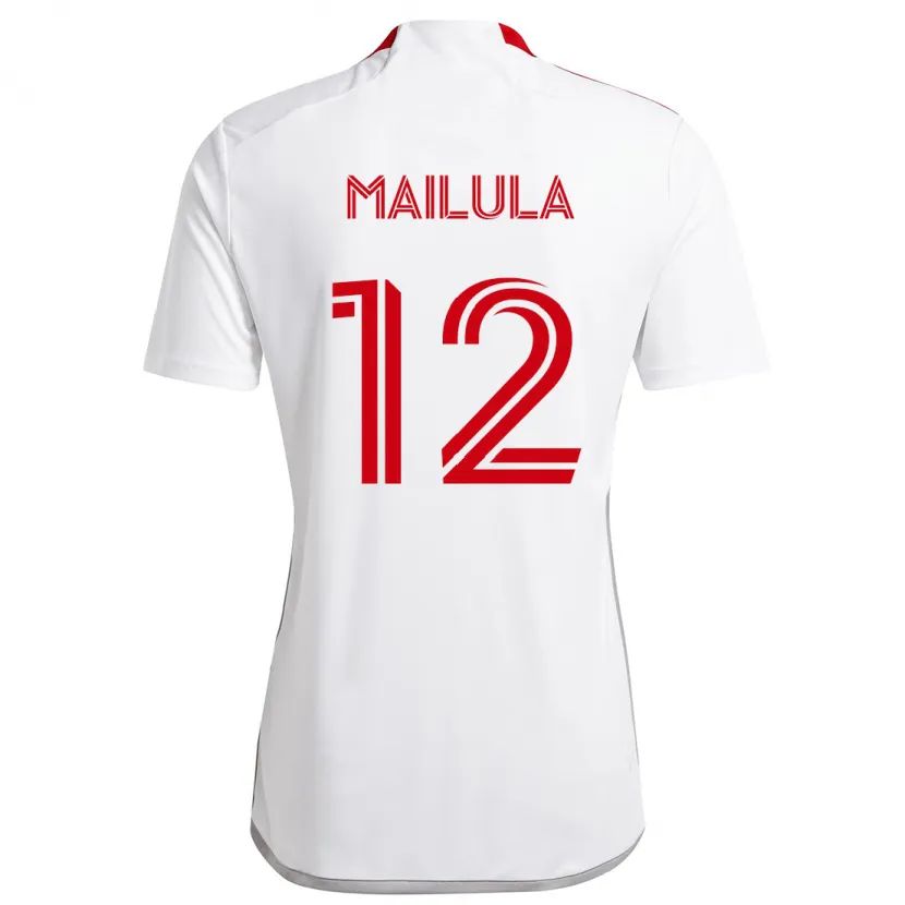 Danxen Kinder Cassius Mailula #12 Weiß Rot Auswärtstrikot Trikot 2024/25 T-Shirt Schweiz