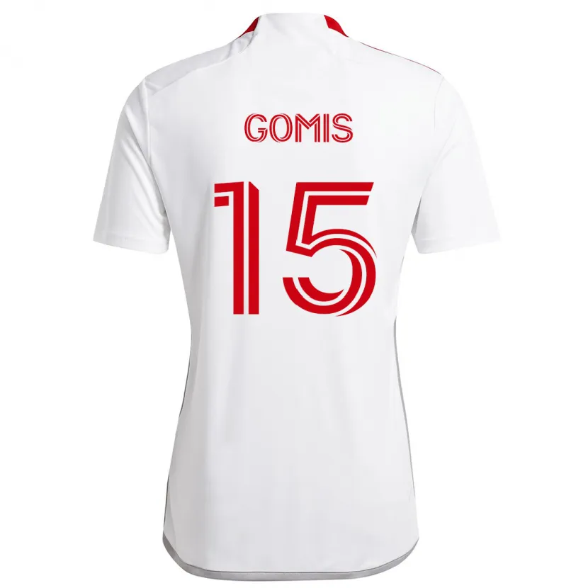 Danxen Kinder Nicksoen Gomis #15 Weiß Rot Auswärtstrikot Trikot 2024/25 T-Shirt Schweiz