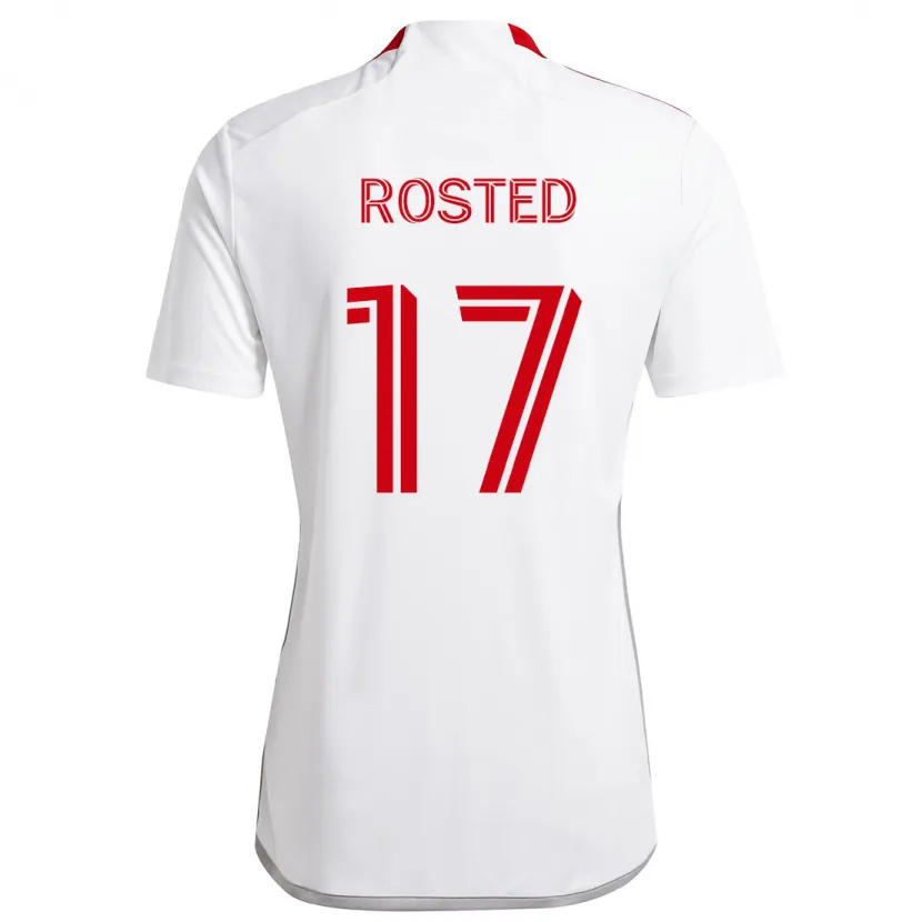 Danxen Kinder Sigurd Rosted #17 Weiß Rot Auswärtstrikot Trikot 2024/25 T-Shirt Schweiz