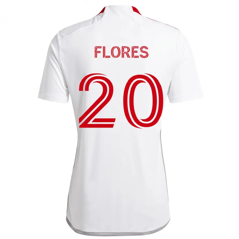 Danxen Kinder Deybi Flores #20 Weiß Rot Auswärtstrikot Trikot 2024/25 T-Shirt Schweiz