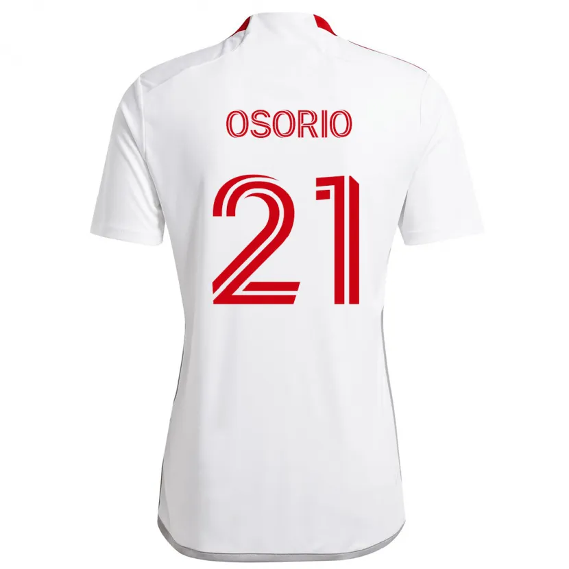 Danxen Kinder Jonathan Osorio #21 Weiß Rot Auswärtstrikot Trikot 2024/25 T-Shirt Schweiz