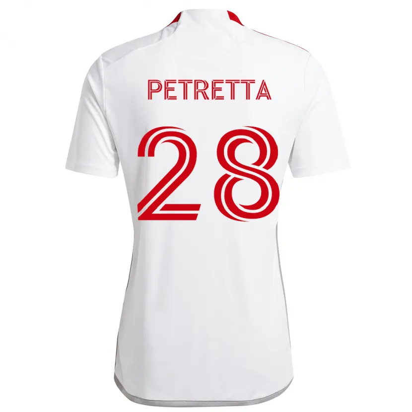 Danxen Kinder Raoul Petretta #28 Weiß Rot Auswärtstrikot Trikot 2024/25 T-Shirt Schweiz