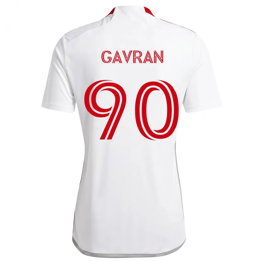 Danxen Kinder Luka Gavran #90 Weiß Rot Auswärtstrikot Trikot 2024/25 T-Shirt Schweiz