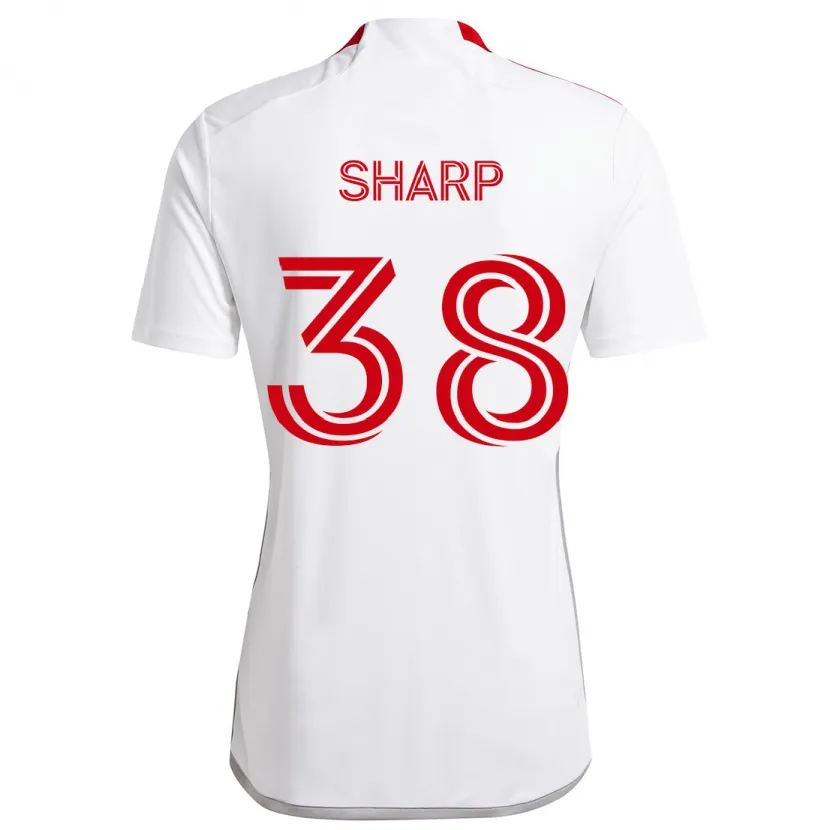 Danxen Kinder Charlie Sharp #38 Weiß Rot Auswärtstrikot Trikot 2024/25 T-Shirt Schweiz