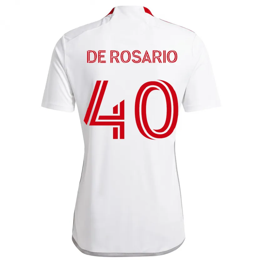 Danxen Kinder Adisa De Rosario #40 Weiß Rot Auswärtstrikot Trikot 2024/25 T-Shirt Schweiz