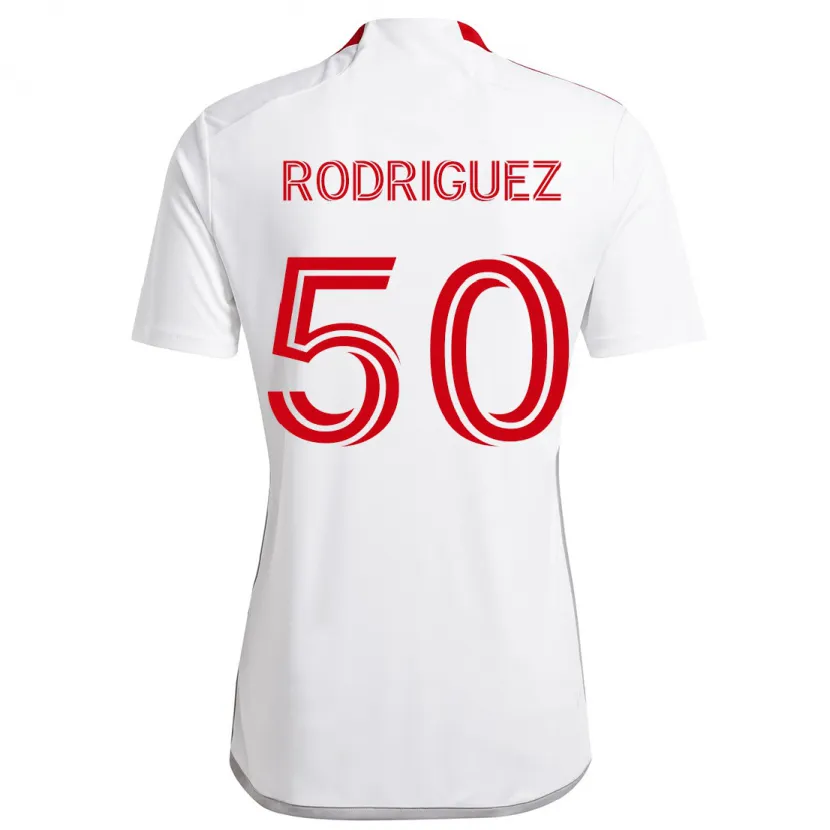 Danxen Kinder Abraham Rodriguez #50 Weiß Rot Auswärtstrikot Trikot 2024/25 T-Shirt Schweiz