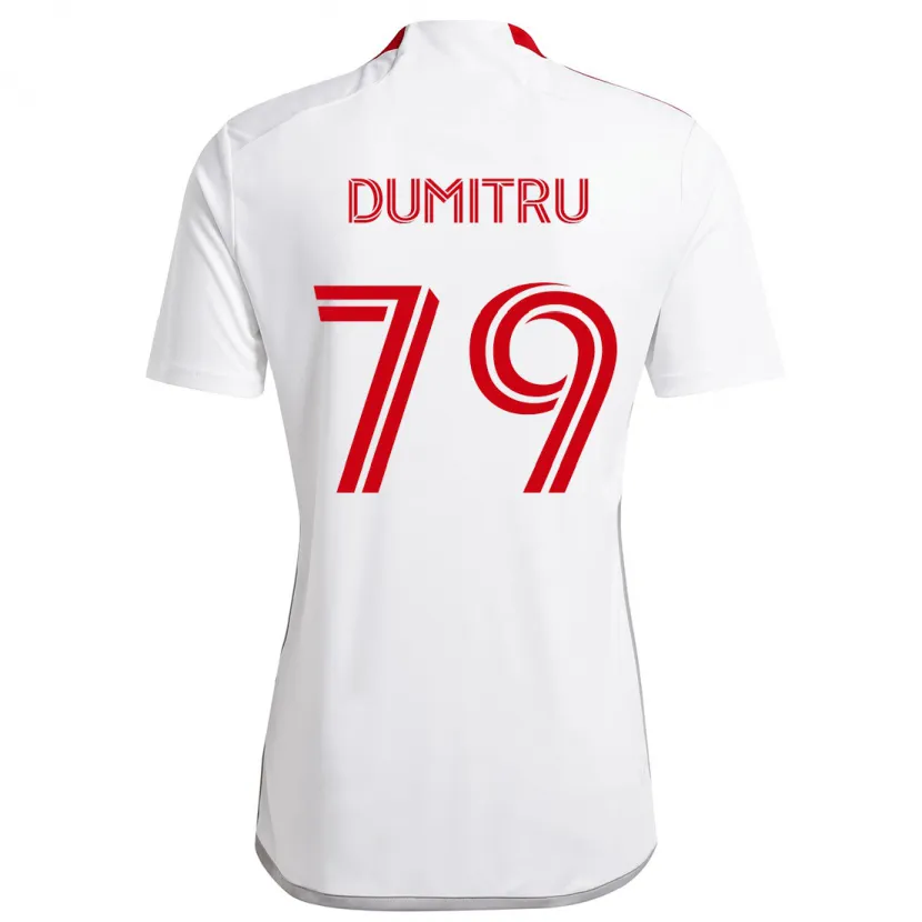 Danxen Kinder Andrei Dumitru #79 Weiß Rot Auswärtstrikot Trikot 2024/25 T-Shirt Schweiz