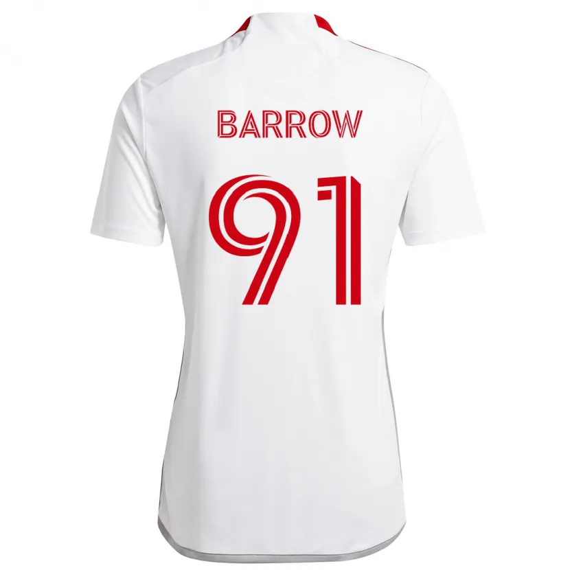 Danxen Kinder Dékwon Barrow #91 Weiß Rot Auswärtstrikot Trikot 2024/25 T-Shirt Schweiz