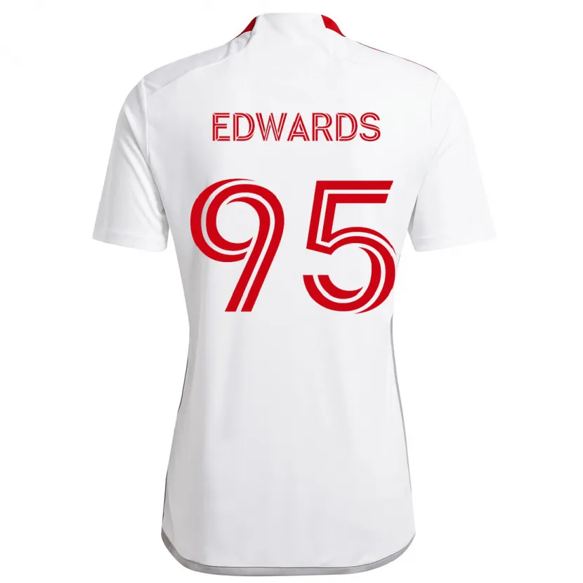 Danxen Kinder Nathaniel Edwards #95 Weiß Rot Auswärtstrikot Trikot 2024/25 T-Shirt Schweiz