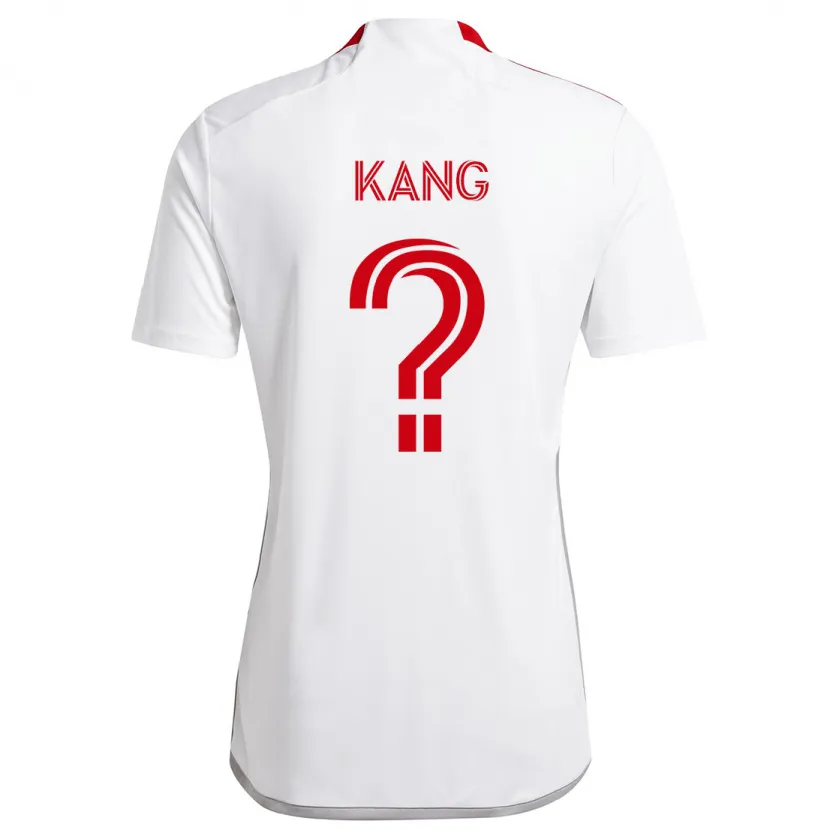 Danxen Kinder Ethan Kang #0 Weiß Rot Auswärtstrikot Trikot 2024/25 T-Shirt Schweiz