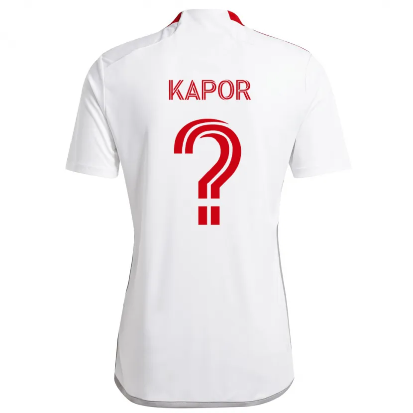 Danxen Kinder Stefan Kapor #0 Weiß Rot Auswärtstrikot Trikot 2024/25 T-Shirt Schweiz