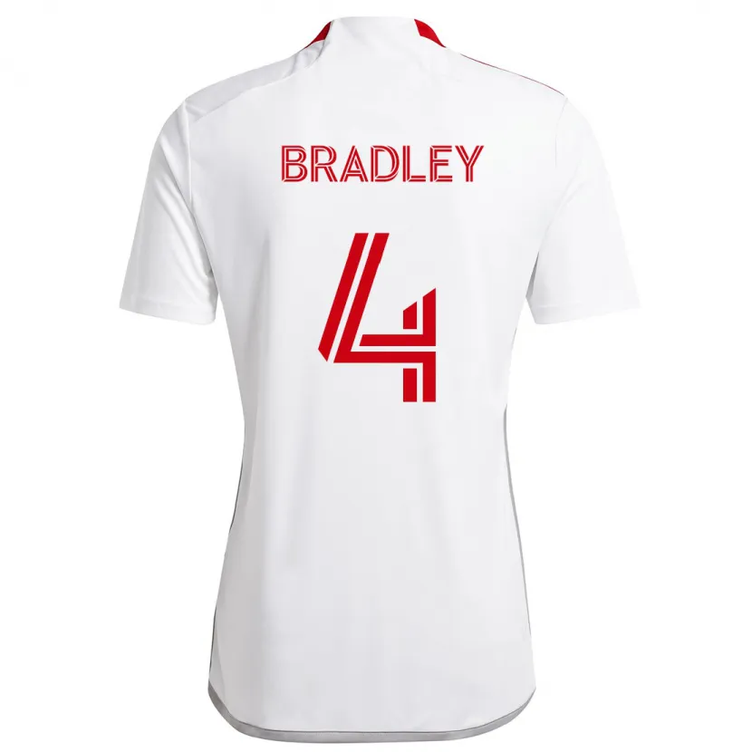 Danxen Kinder Michael Bradley #4 Weiß Rot Auswärtstrikot Trikot 2024/25 T-Shirt Schweiz