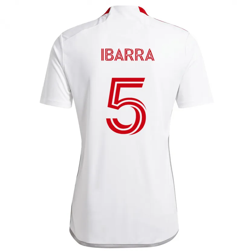 Danxen Kinder Franco Ibarra #5 Weiß Rot Auswärtstrikot Trikot 2024/25 T-Shirt Schweiz