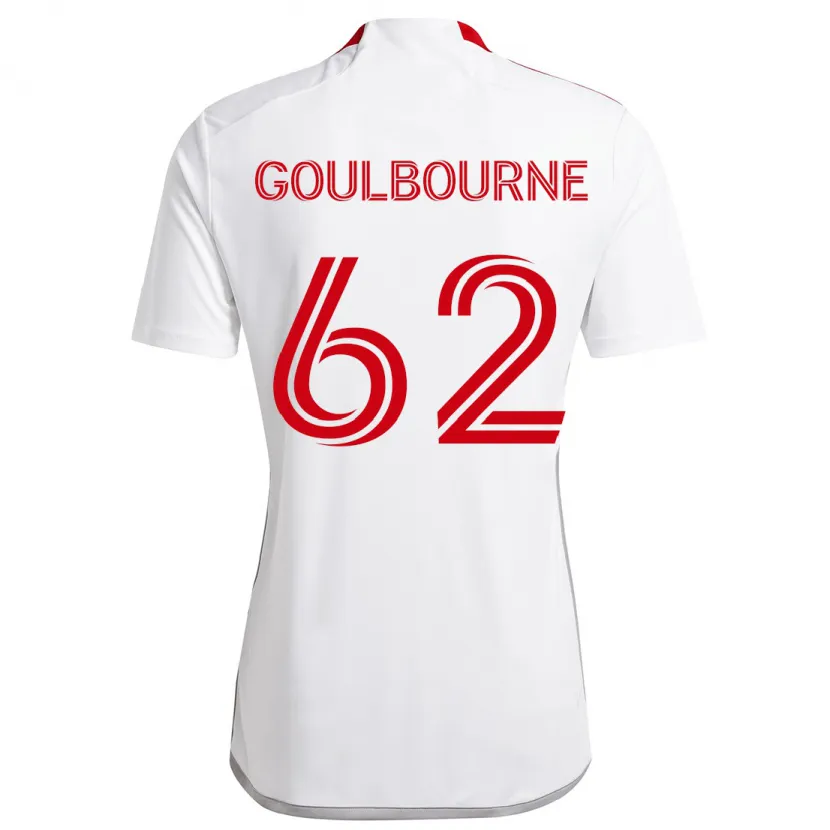 Danxen Kinder Rohan Goulbourne #62 Weiß Rot Auswärtstrikot Trikot 2024/25 T-Shirt Schweiz