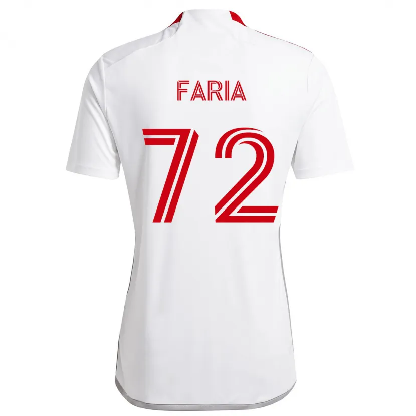 Danxen Kinder Jordan Faria #72 Weiß Rot Auswärtstrikot Trikot 2024/25 T-Shirt Schweiz