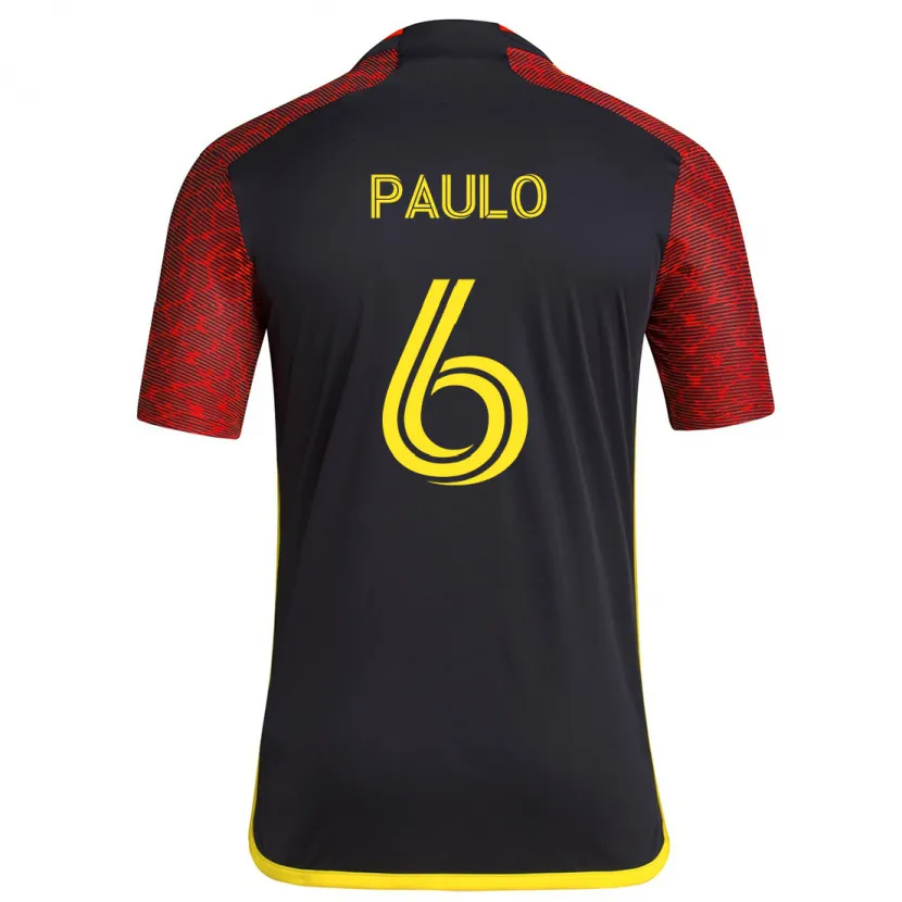 Danxen Kinder João Paulo #6 Rot Schwarz Auswärtstrikot Trikot 2024/25 T-Shirt Schweiz