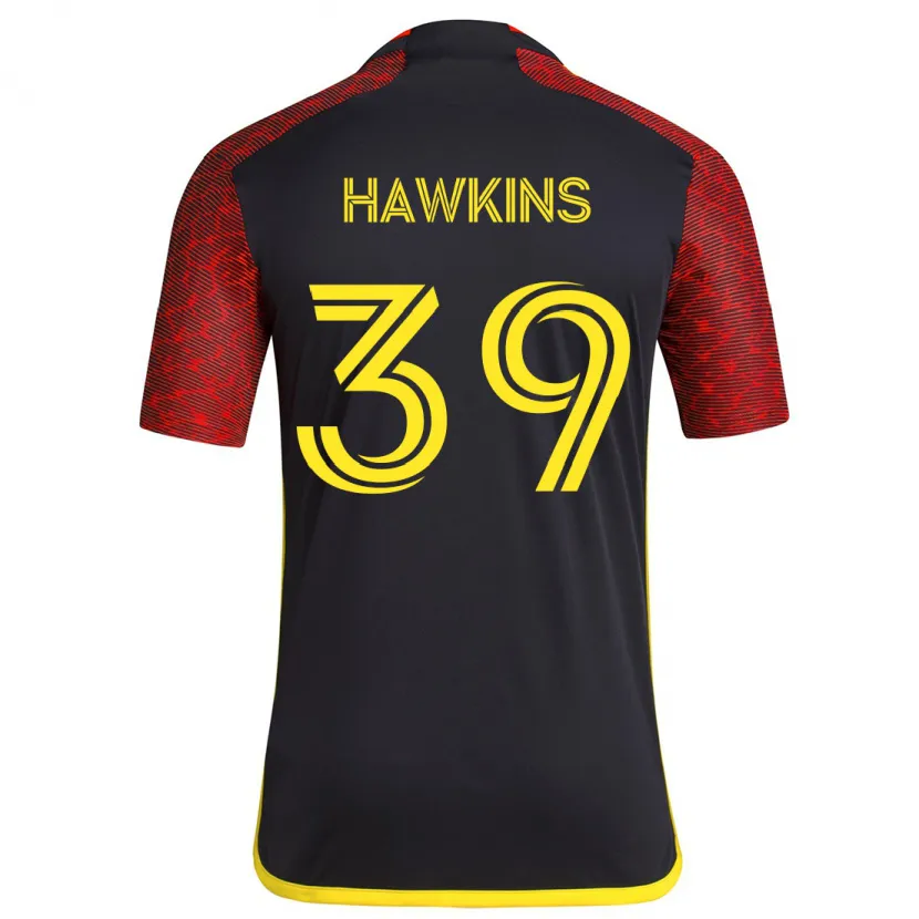 Danxen Kinder Stuart Hawkins #39 Rot Schwarz Auswärtstrikot Trikot 2024/25 T-Shirt Schweiz