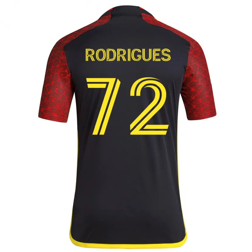 Danxen Kinder Braudílio Rodrigues #72 Rot Schwarz Auswärtstrikot Trikot 2024/25 T-Shirt Schweiz