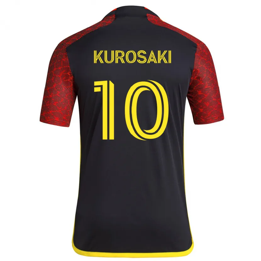 Danxen Kinder Yuuka Kurosaki #10 Rot Schwarz Auswärtstrikot Trikot 2024/25 T-Shirt Schweiz