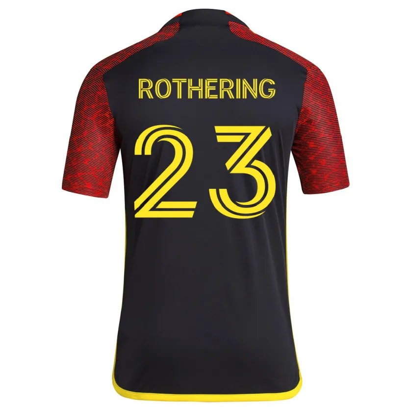 Danxen Kinder Holly Rothering #23 Rot Schwarz Auswärtstrikot Trikot 2024/25 T-Shirt Schweiz