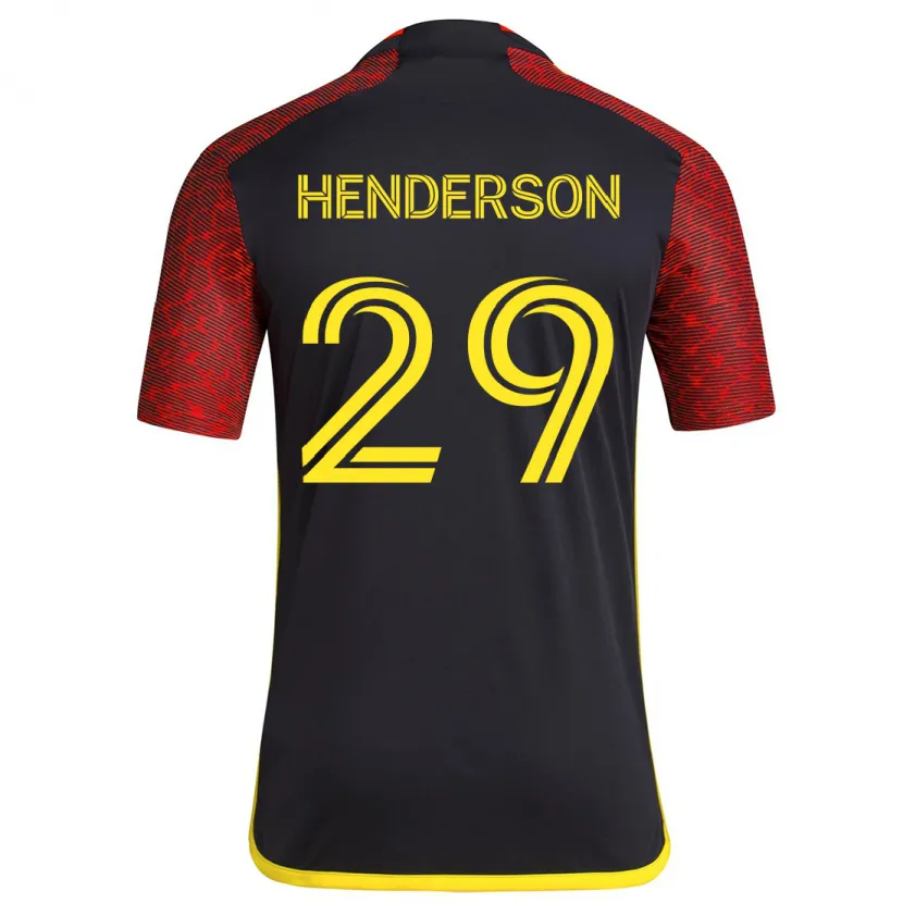 Danxen Kinder Anna Henderson #29 Rot Schwarz Auswärtstrikot Trikot 2024/25 T-Shirt Schweiz