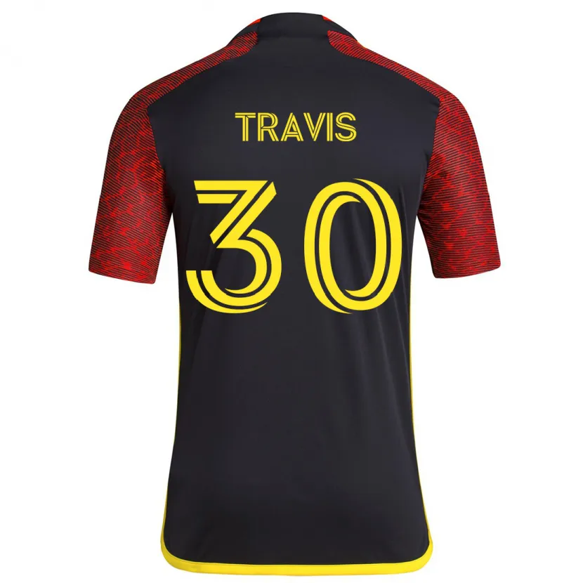 Danxen Kinder Riley Travis #30 Rot Schwarz Auswärtstrikot Trikot 2024/25 T-Shirt Schweiz