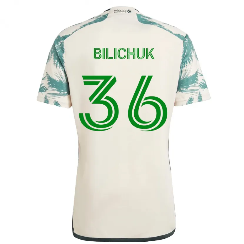 Danxen Kinder Ryan Bilichuk #36 Beige Braun Auswärtstrikot Trikot 2024/25 T-Shirt Schweiz