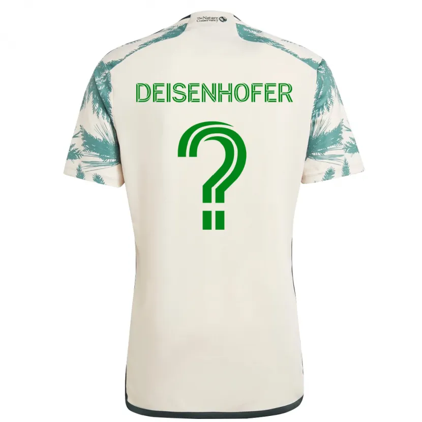 Danxen Kinder Maximilian Deisenhofer #0 Beige Braun Auswärtstrikot Trikot 2024/25 T-Shirt Schweiz