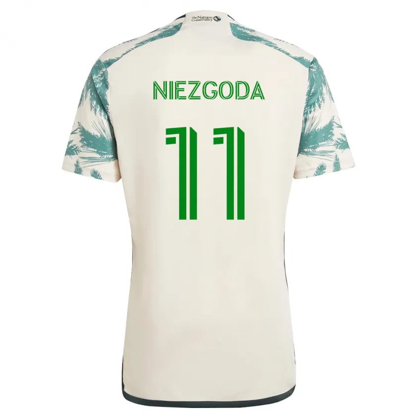 Danxen Kinder Jaroslaw Niezgoda #11 Beige Braun Auswärtstrikot Trikot 2024/25 T-Shirt Schweiz