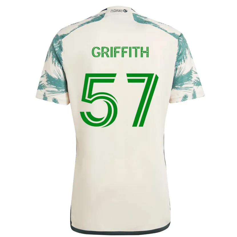 Danxen Kinder Víctor Griffith #57 Beige Braun Auswärtstrikot Trikot 2024/25 T-Shirt Schweiz