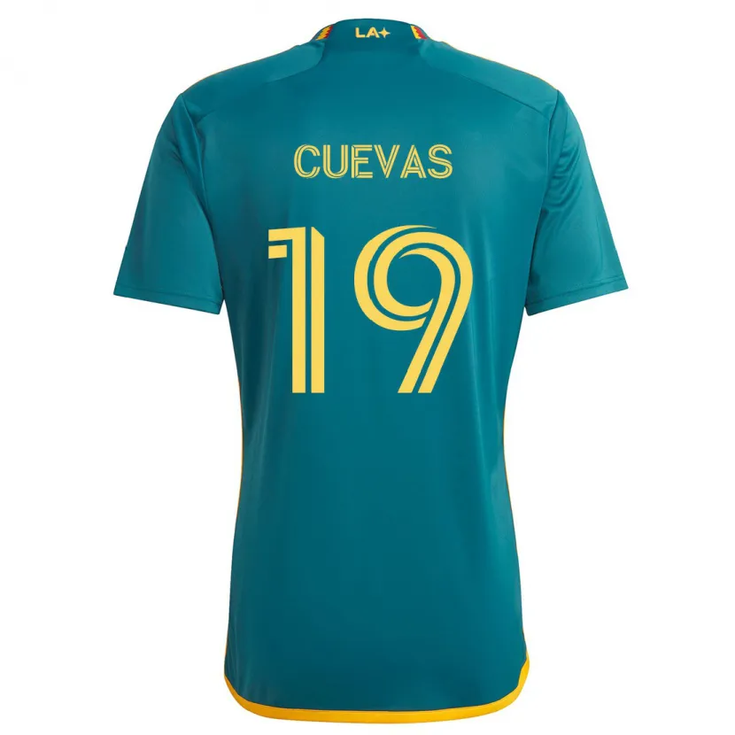 Danxen Kinder Mauricio Cuevas #19 Grün Gelb Auswärtstrikot Trikot 2024/25 T-Shirt Schweiz