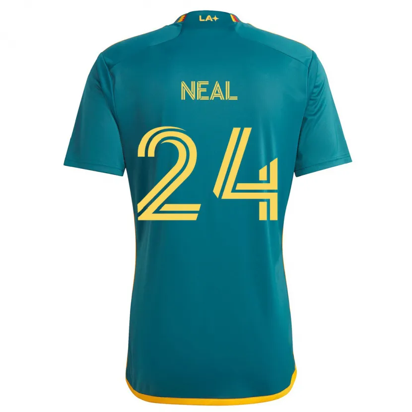 Danxen Kinder Jalen Neal #24 Grün Gelb Auswärtstrikot Trikot 2024/25 T-Shirt Schweiz