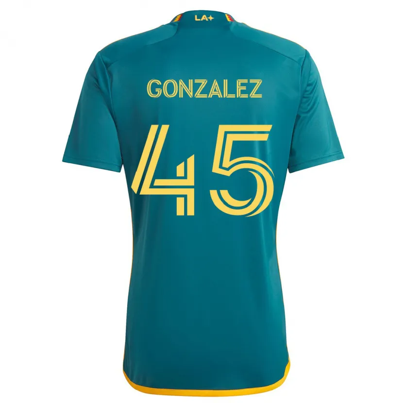 Danxen Kinder Adrián González #45 Grün Gelb Auswärtstrikot Trikot 2024/25 T-Shirt Schweiz