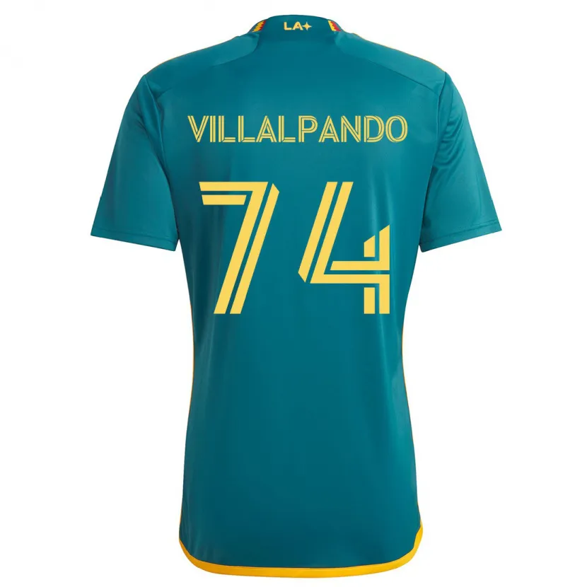 Danxen Kinder Sergio Villalpando #74 Grün Gelb Auswärtstrikot Trikot 2024/25 T-Shirt Schweiz