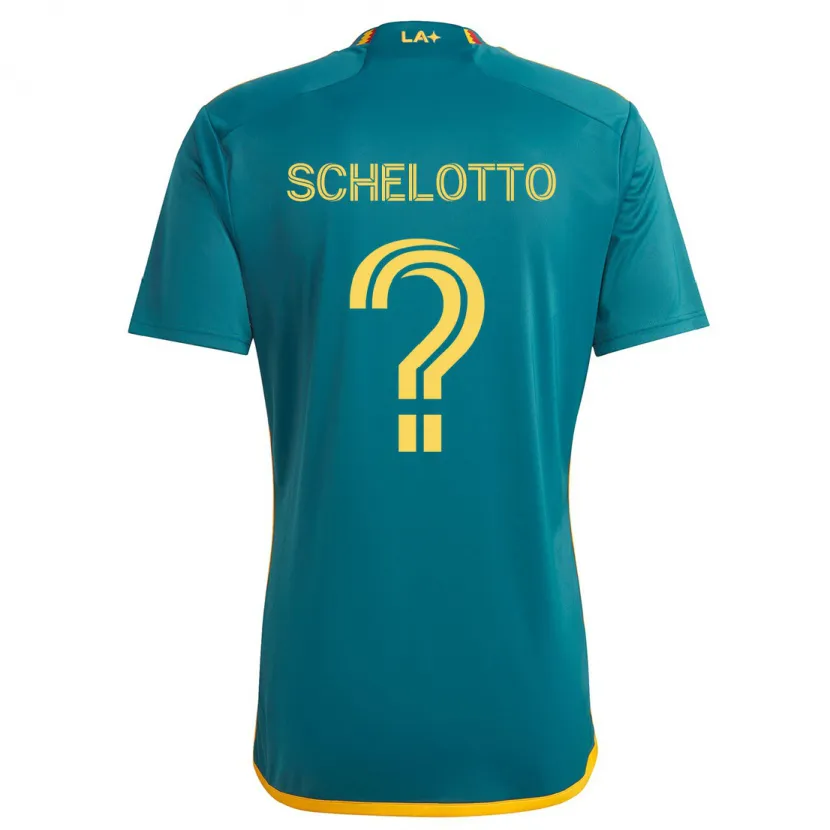 Danxen Kinder Nicolas Barros Schelotto #0 Grün Gelb Auswärtstrikot Trikot 2024/25 T-Shirt Schweiz