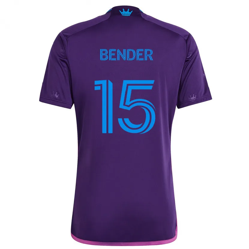 Danxen Kinder Ben Bender #15 Lila-Blau Auswärtstrikot Trikot 2024/25 T-Shirt Schweiz